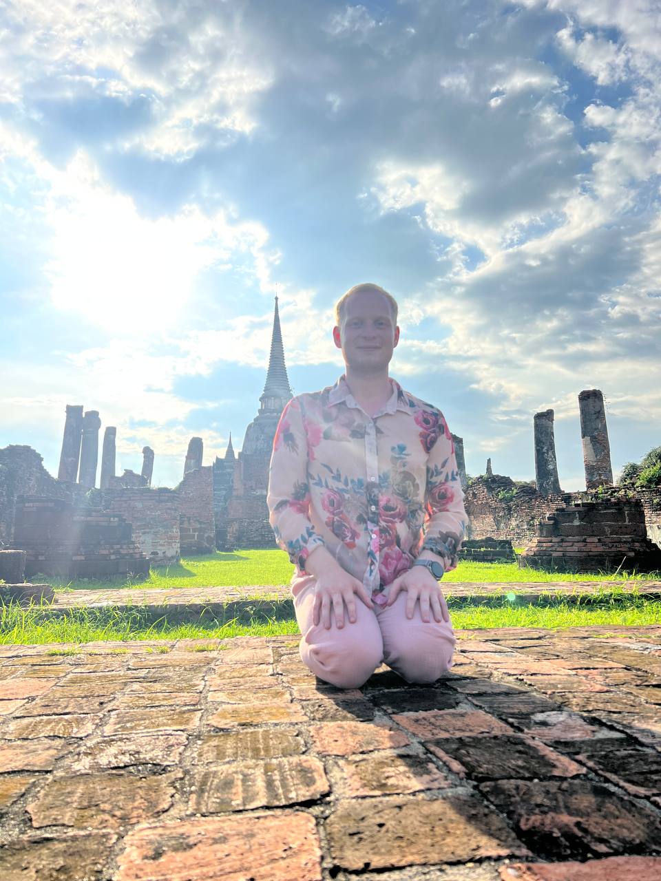 At the ruins of Ayutthaya