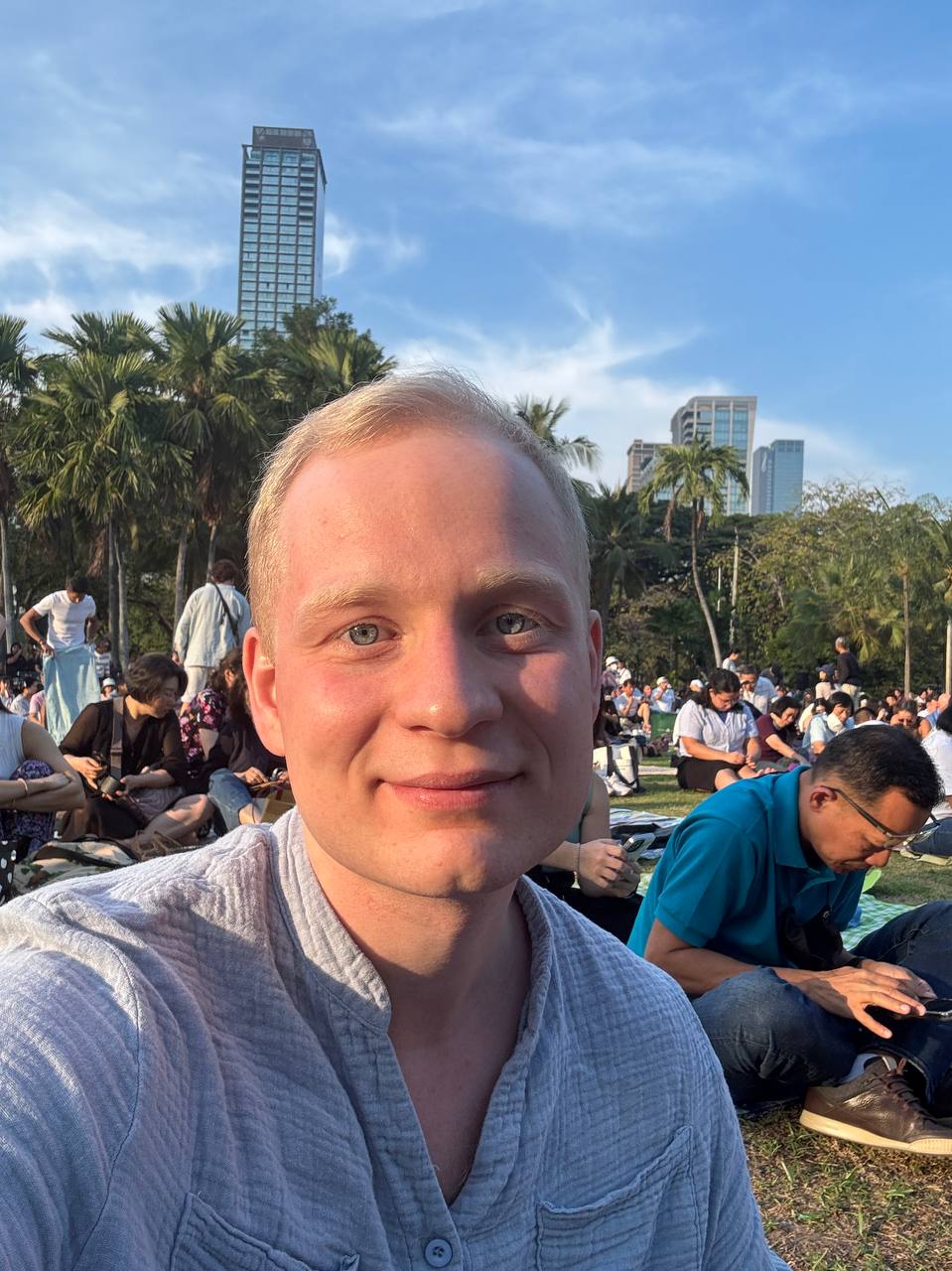 At the Royal Bangkok Symphony Orchestra free concert in Lumpini Park